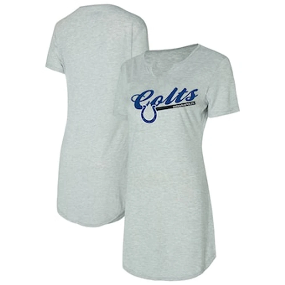 Women's Concepts Sport Gray Indianapolis Colts Petition Knit Nightshirt