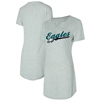 Women's Concepts Sport Gray Philadelphia Eagles Petition Knit Nightshirt