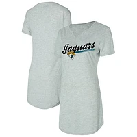 Women's Concepts Sport Gray Jacksonville Jaguars Petition Knit Nightshirt