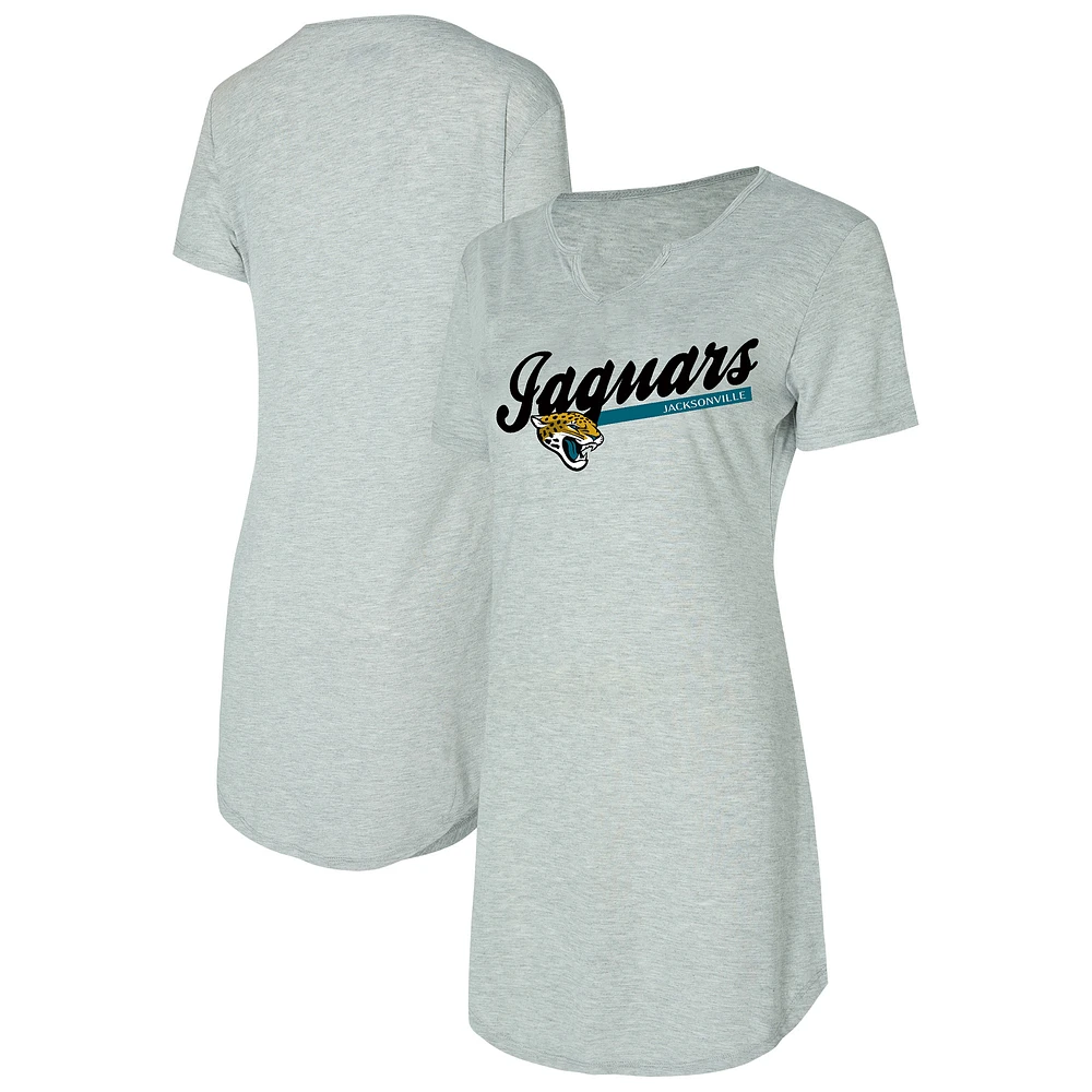 Women's Concepts Sport Gray Jacksonville Jaguars Petition Knit Nightshirt