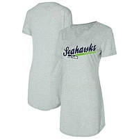 Women's Concepts Sport Gray Seattle Seahawks Petition Knit Nightshirt