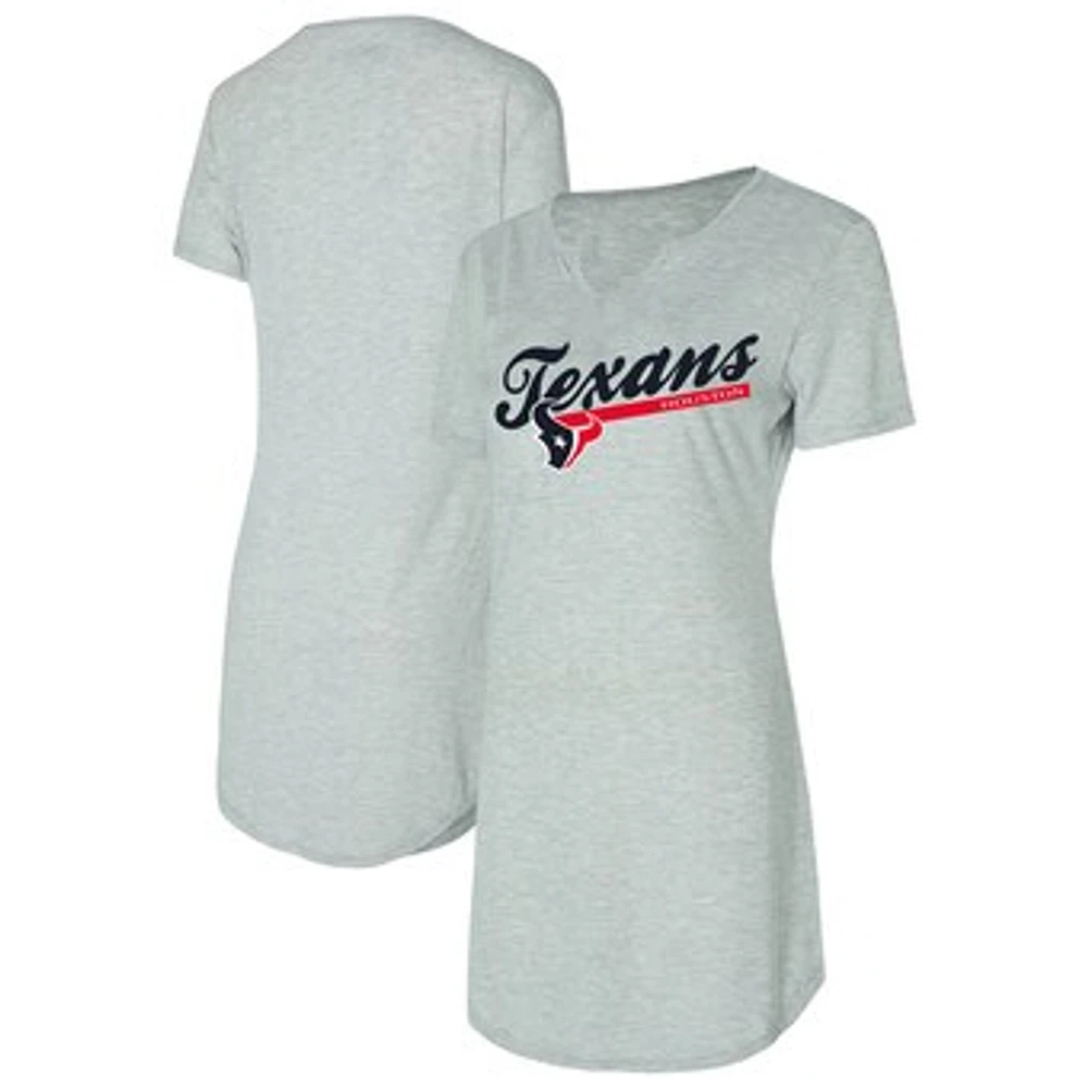 Women's Concepts Sport Gray Houston Texans Petition Knit Nightshirt