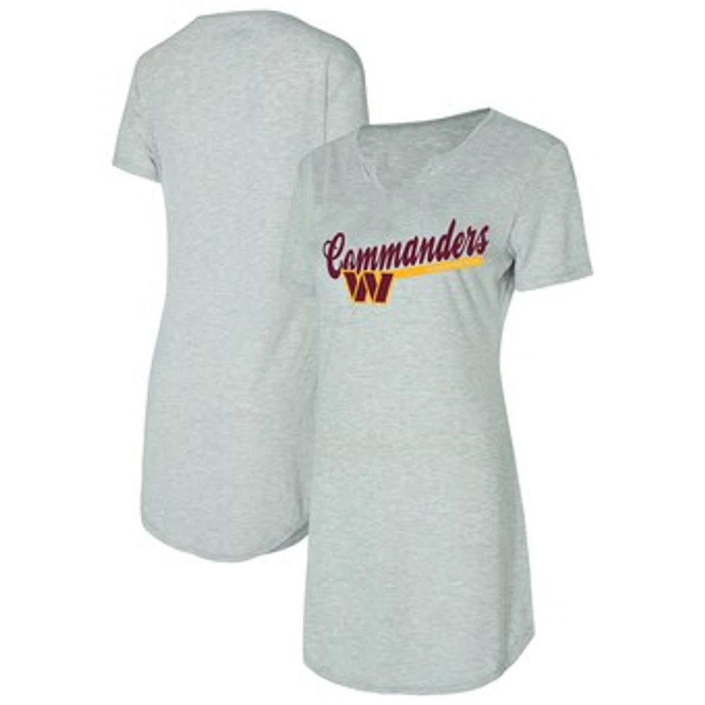 Women's Concepts Sport Gray Washington Commanders Petition Knit Nightshirt