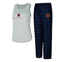 Women's Concepts Sport Gray/Navy Chicago Bears Petition Tank Top and Pants Sleep Set