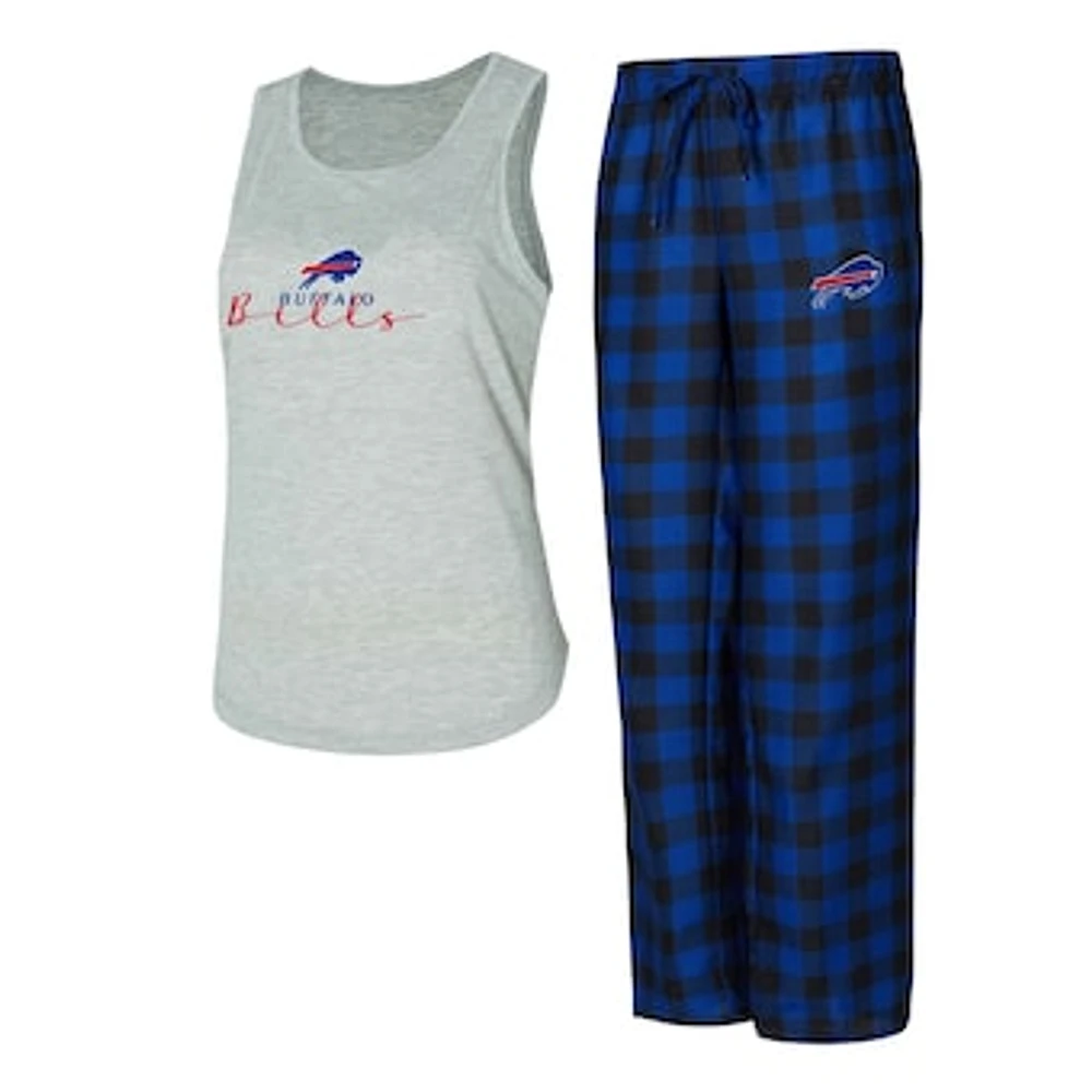 Women's Concepts Sport Gray/Royal Buffalo Bills Petition Tank Top and Pants Sleep Set