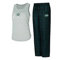 Women's Concepts Sport Gray/Green New York Jets Petition Tank Top and Pants Sleep Set