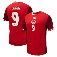 Men's Nike Cyle Larin Red Canada Soccer 2024 Home Replica Jersey