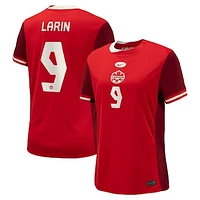 Women's Nike Cyle Larin Red Canada Soccer 2024 Home Replica Jersey