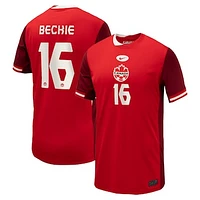 Youth Nike Janine Beckie Red Canada Soccer 2024 Home Replica Jersey