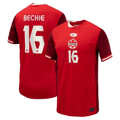 Youth Nike Janine Beckie Red Canada Soccer 2024 Home Replica Jersey