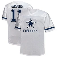 Men's Fanatics Micah Parsons White Dallas Cowboys Big & Tall V-Neck Fashion Jersey