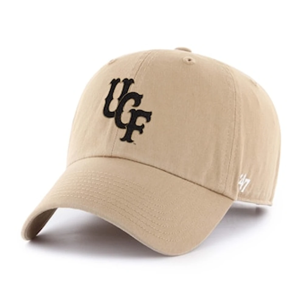 Men's '47 Khaki UCF Knights Vault Clean Up Adjustable Hat