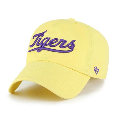 Men's '47 Gold LSU Tigers Vault Clean Up Adjustable Hat