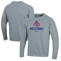 Men's Under Armour American University Eagles Volleyball Rival Fleece Raglan Pullover Sweatshirt