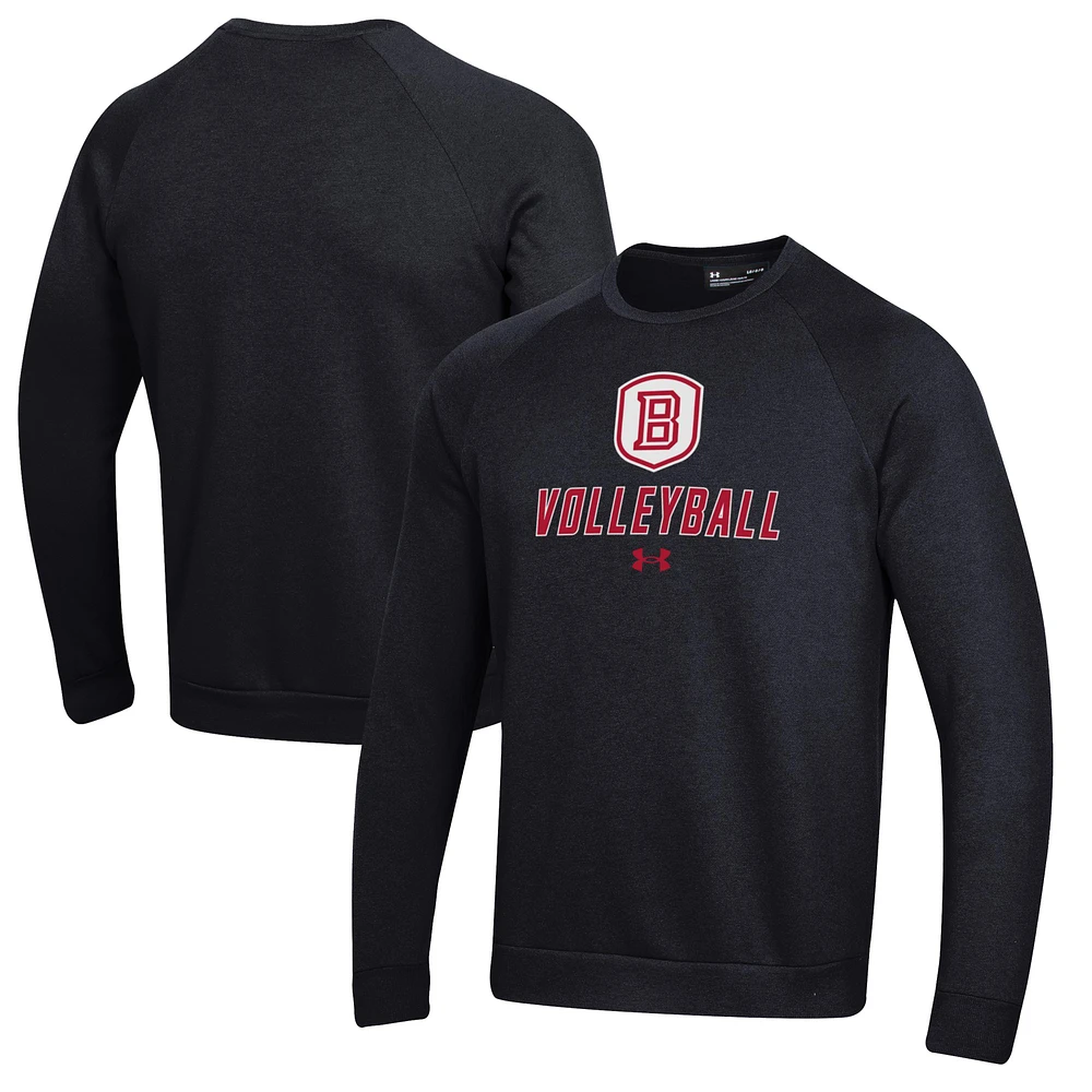 Men's Under Armour Bradley Braves Volleyball Rival Fleece Raglan Pullover Sweatshirt