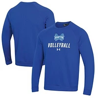Men's Under Armour Royal Hampton Pirates Volleyball Rival Fleece Raglan Pullover Sweatshirt
