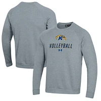 Men's Under Armour Kent State Golden Flashes Volleyball Rival Fleece Raglan Pullover Sweatshirt