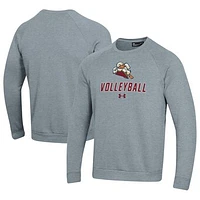 Men's Under Armour Stevens Institute of Technology Ducks Volleyball Rival Fleece Raglan Pullover Sweatshirt