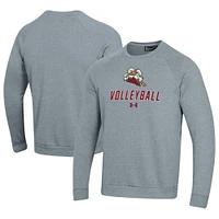 Men's Under Armour Stevens Institute of Technology Ducks Volleyball Rival Fleece Raglan Pullover Sweatshirt