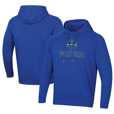 Men's Under Armour Blue New Orleans Privateers Rival Fleece Pullover Hoodie