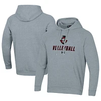 Men's Under Armour Gray Austin Peay State Governors Rival Fleece Pullover Hoodie