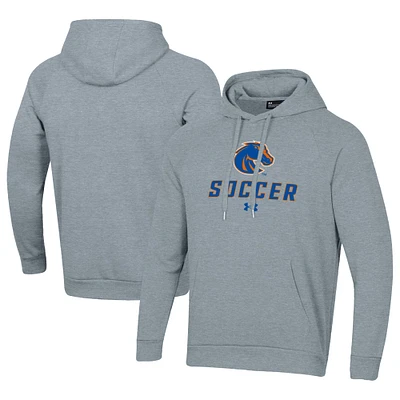 Men's Under Armour Gray Boise State Broncos Rival Fleece Pullover Hoodie