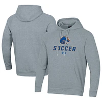 Men's Under Armour Gray Boise State Broncos Rival Fleece Pullover Hoodie