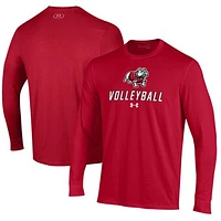 Men's Under Armour Scarlet Gardner-Webb Bulldogs Volleyball Performance Long Sleeve T-Shirt