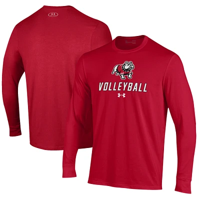 Men's Under Armour Scarlet Gardner-Webb Bulldogs Volleyball Performance Long Sleeve T-Shirt