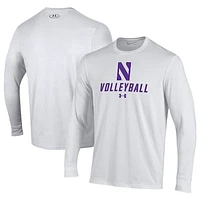 Men's Under Armour Northwestern Wildcats Volleyball Performance Long Sleeve T-Shirt