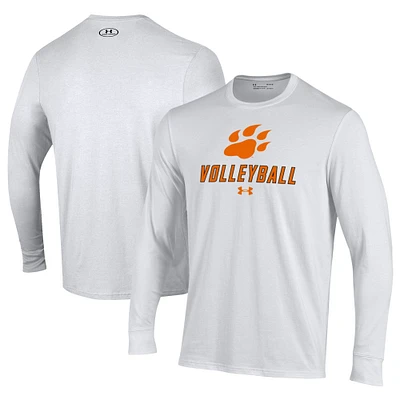 Men's Under Armour White Sam Houston State Bearkats Volleyball Performance Long Sleeve T-Shirt
