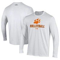Men's Under Armour White Sam Houston State Bearkats Volleyball Performance Long Sleeve T-Shirt