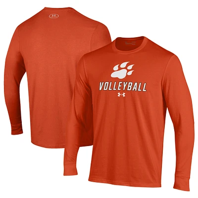 Men's Under Armour Orange Sam Houston State Bearkats Volleyball Performance Long Sleeve T-Shirt