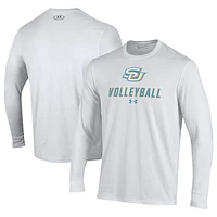 Men's Under Armour White Southern University Jaguars Volleyball Performance Long Sleeve T-Shirt