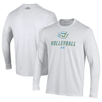 Men's Under Armour White Southern University Jaguars Volleyball Performance Long Sleeve T-Shirt