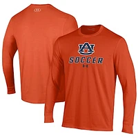 Men's Under Armour Orange Auburn Tigers Soccer Performance Long Sleeve T-Shirt