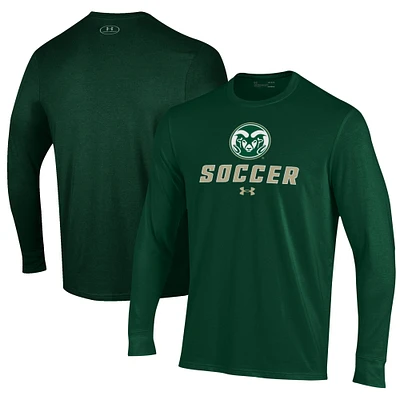 Men's Under Armour Green Colorado State Rams Soccer Performance Long Sleeve T-Shirt