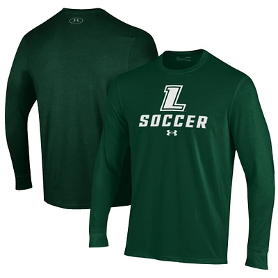 Men's Under Armour Green Loyola Greyhounds Soccer Performance Long Sleeve T-Shirt
