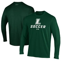 Men's Under Armour Green Loyola Greyhounds Soccer Performance Long Sleeve T-Shirt