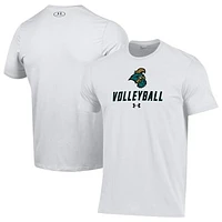 Men's Under Armour White Coastal Carolina Chanticleers Volleyball Performance T-Shirt