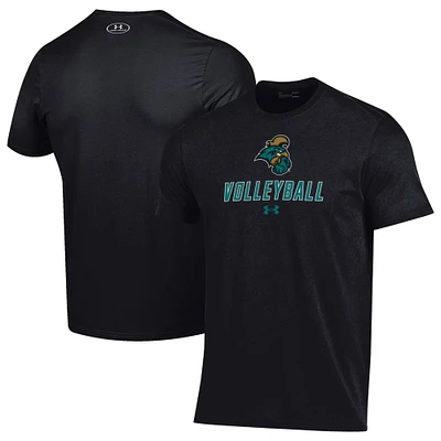 Men's Under Armour Black Coastal Carolina Chanticleers Volleyball Performance T-Shirt
