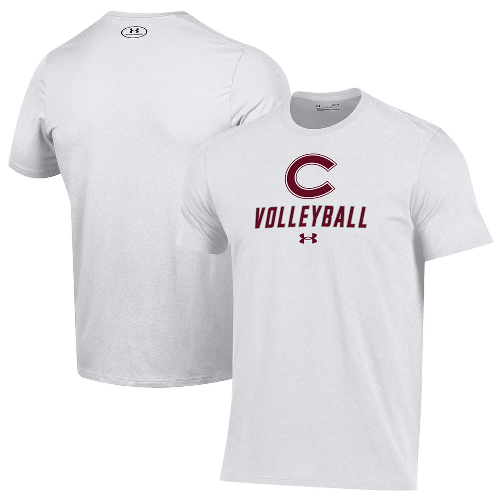 Men's Under Armour White Colgate Raiders Volleyball Performance T-Shirt