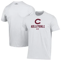 Men's Under Armour White Colgate Raiders Volleyball Performance T-Shirt
