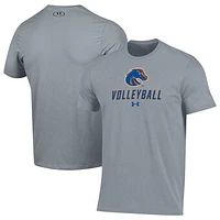 Men's Under Armour Gray Boise State Broncos Volleyball Performance T-Shirt