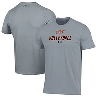 Men's Under Armour Gray Campbell Fighting Camels Volleyball Performance T-Shirt