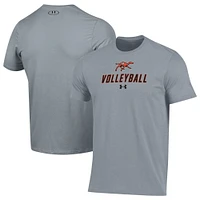 Men's Under Armour Gray Campbell Fighting Camels Volleyball Performance T-Shirt