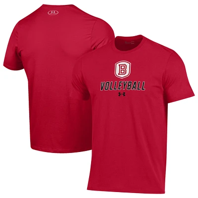 Men's Under Armour Red Bradley Braves Volleyball Performance T-Shirt