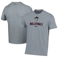 Men's Under Armour Gray New Mexico State Aggies Volleyball Performance T-Shirt