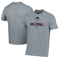 Men's Under Armour Gray New Mexico State Aggies Volleyball Performance T-Shirt