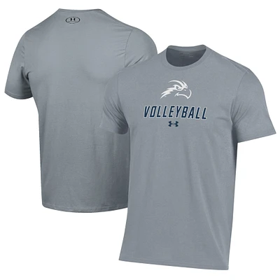 Men's Under Armour Gray UNF Ospreys Volleyball Performance T-Shirt